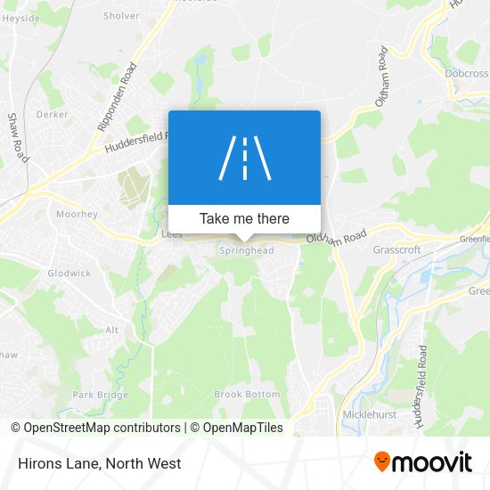 Hirons Lane map