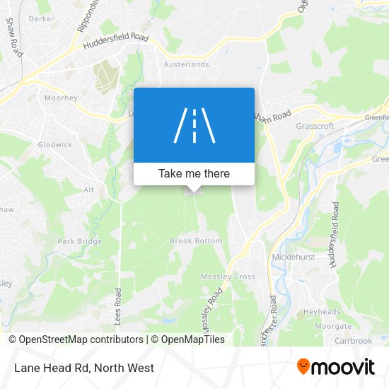 Lane Head Rd map