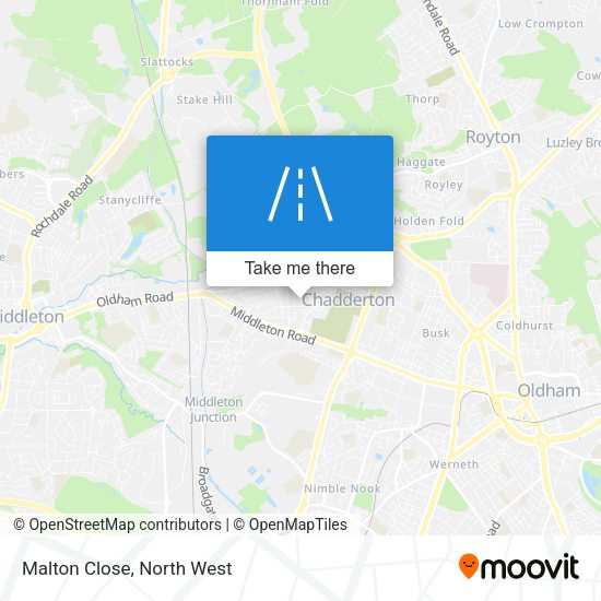 Malton Close map