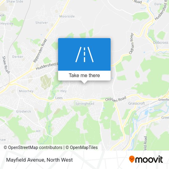 Mayfield Avenue map