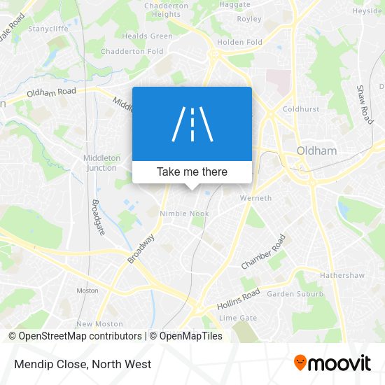Mendip Close map