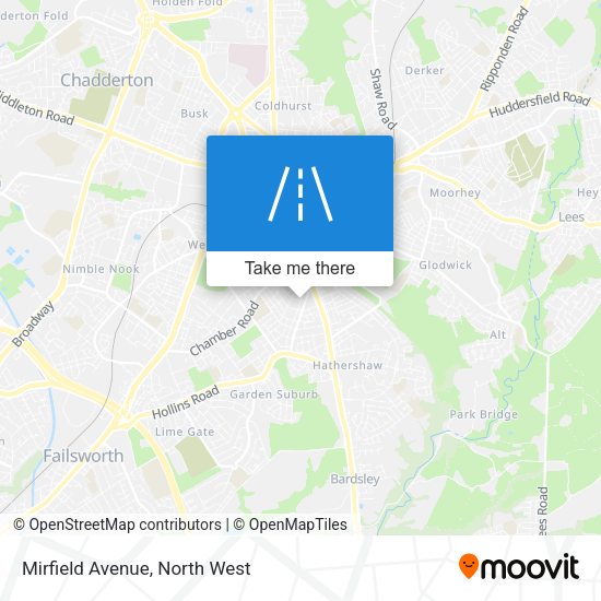 Mirfield Avenue map