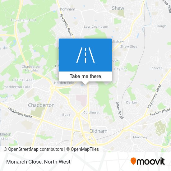Monarch Close map
