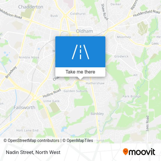 Nadin Street map