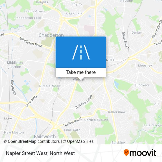 Napier Street West map