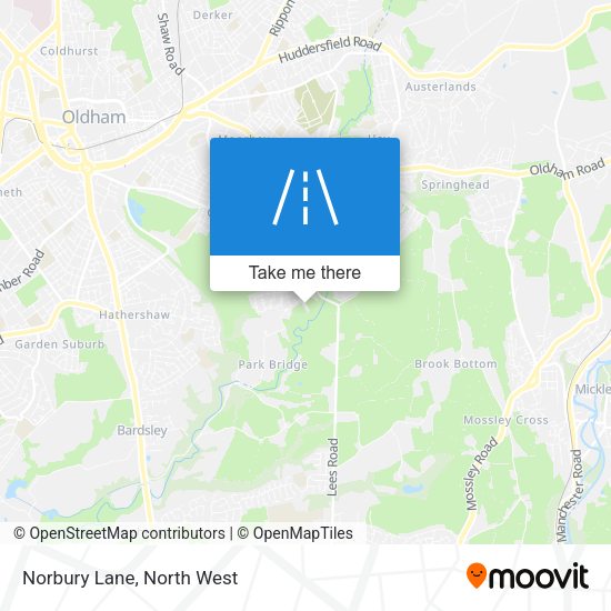 Norbury Lane map