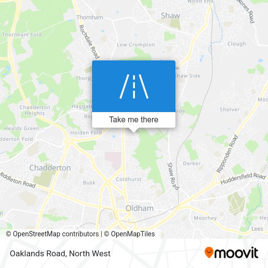 Oaklands Road map