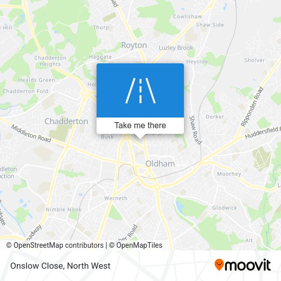 Onslow Close map