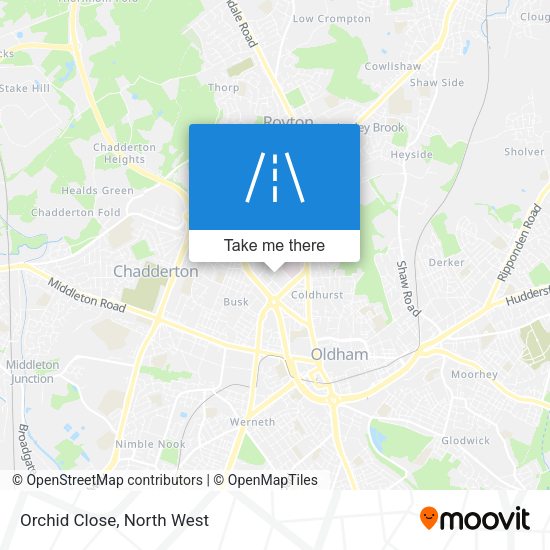 Orchid Close map