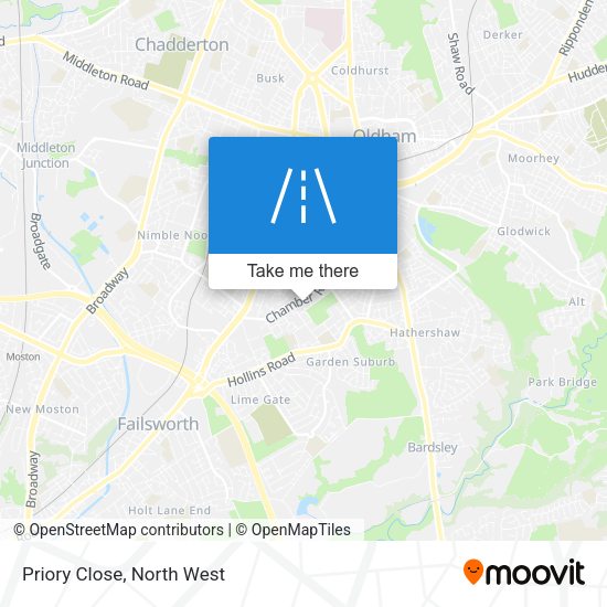 Priory Close map