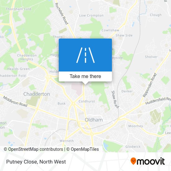 Putney Close map