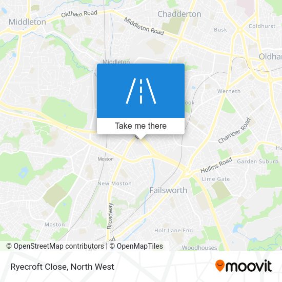 Ryecroft Close map