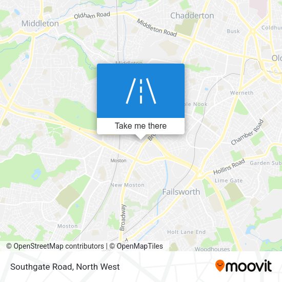 Southgate Road map