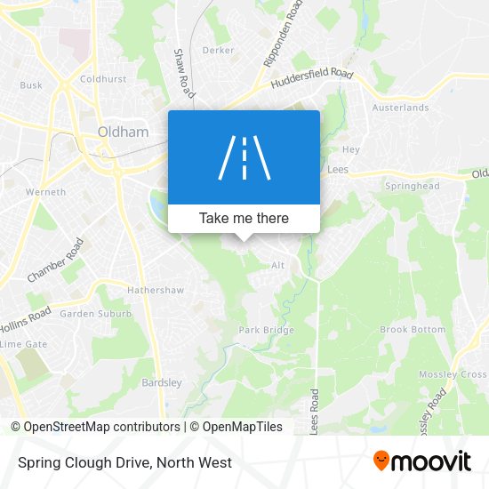 Spring Clough Drive map