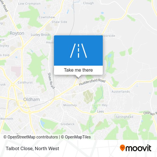 Talbot Close map