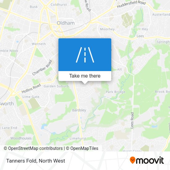 Tanners Fold map