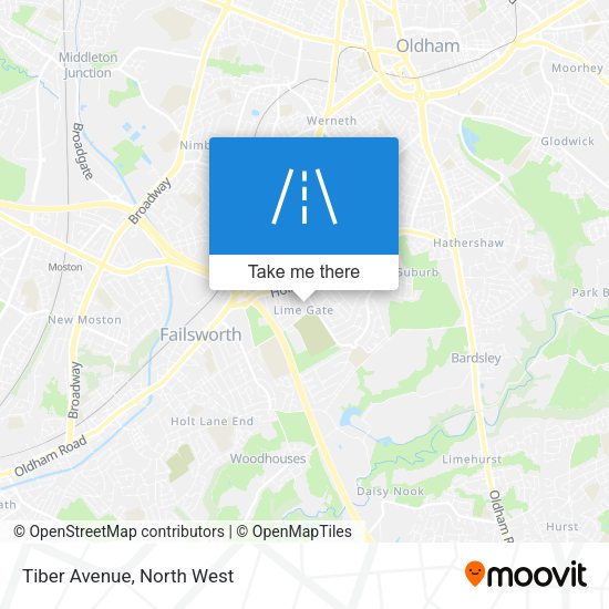 Tiber Avenue map