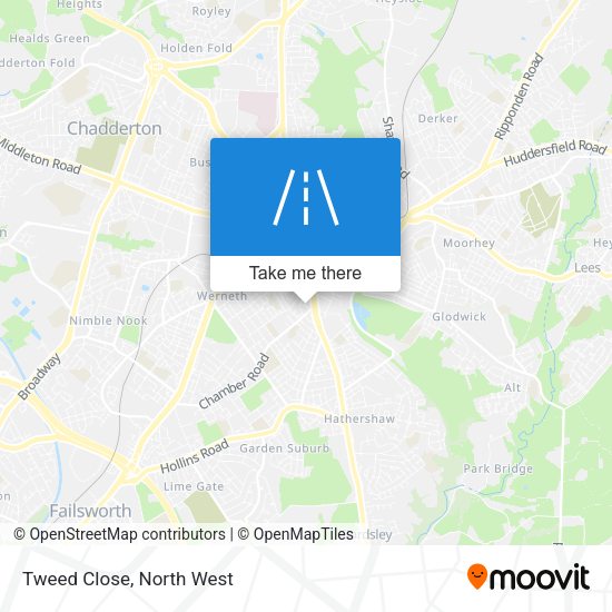 Tweed Close map