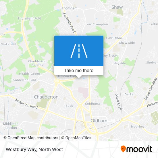 Westbury Way map