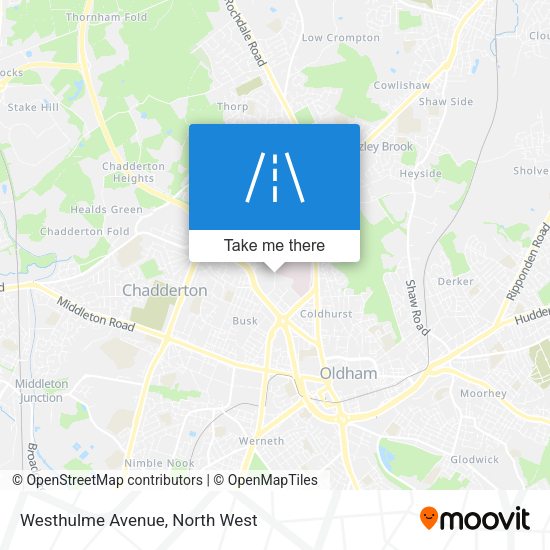 Westhulme Avenue map