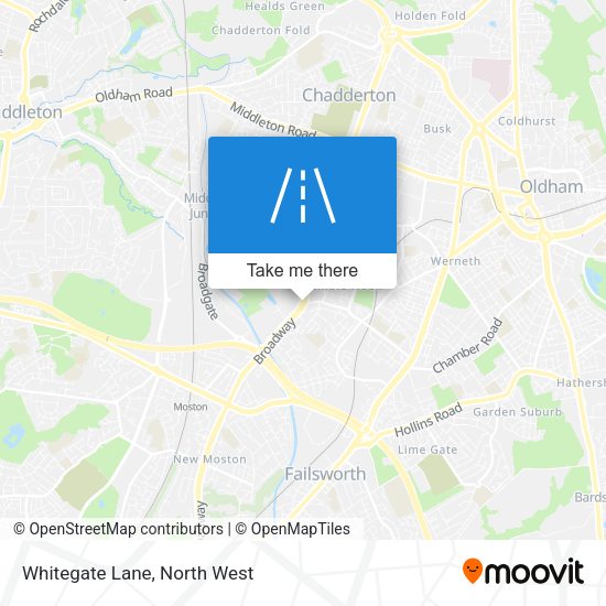 Whitegate Lane map