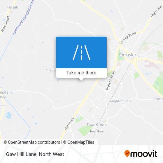 Gaw Hill Lane map