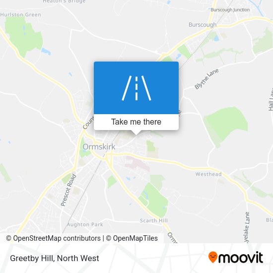 Greetby Hill map