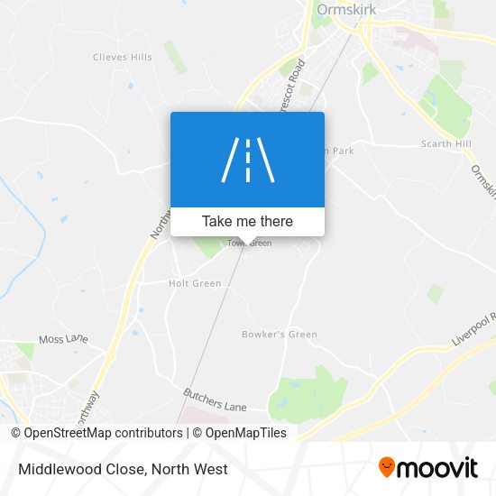 Middlewood Close map