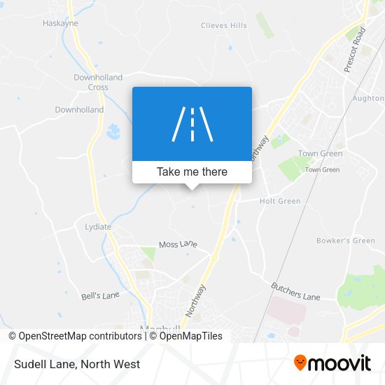 Sudell Lane map