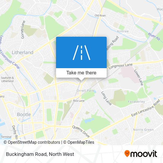 Buckingham Road map