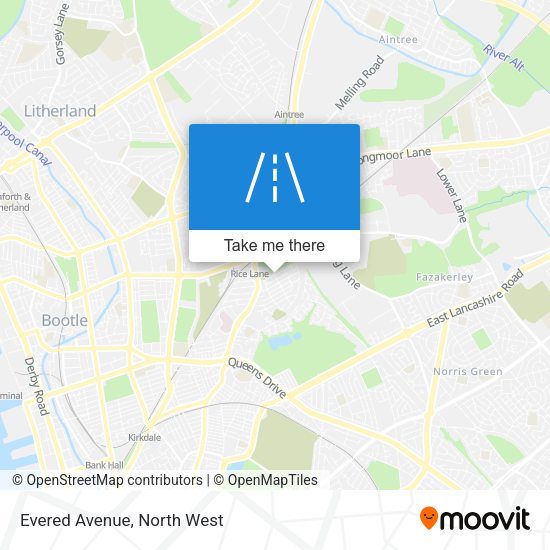 Evered Avenue map