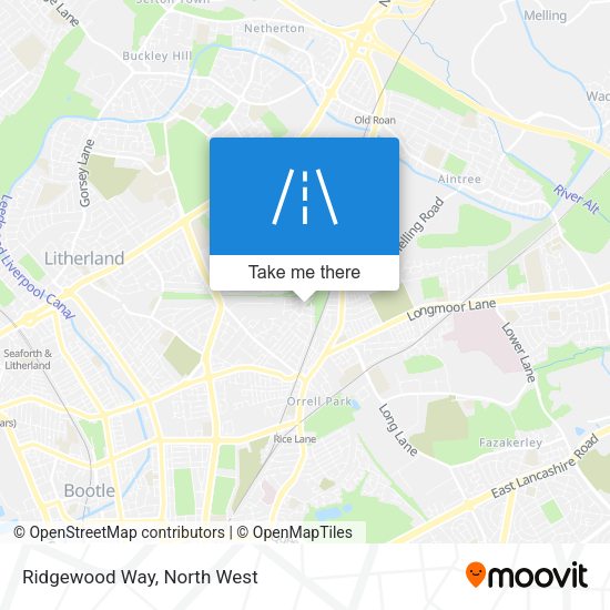 Ridgewood Way map