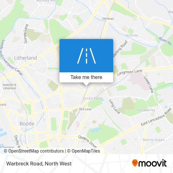 Warbreck Road map