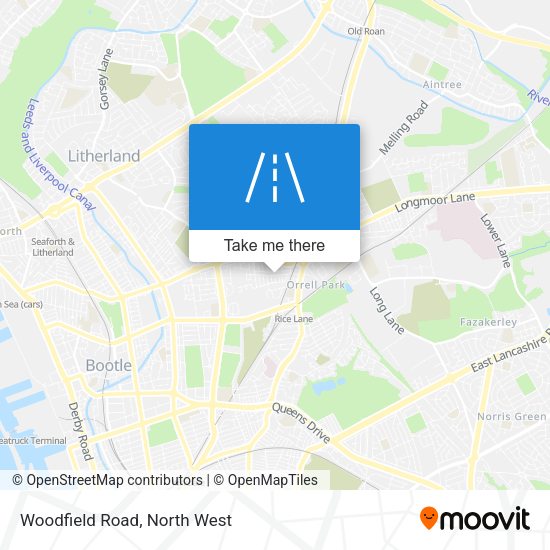 Woodfield Road map