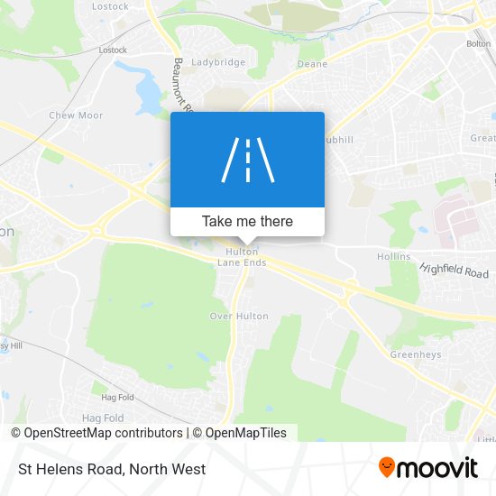 St Helens Road map