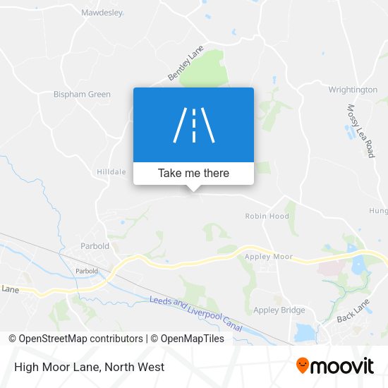 High Moor Lane map