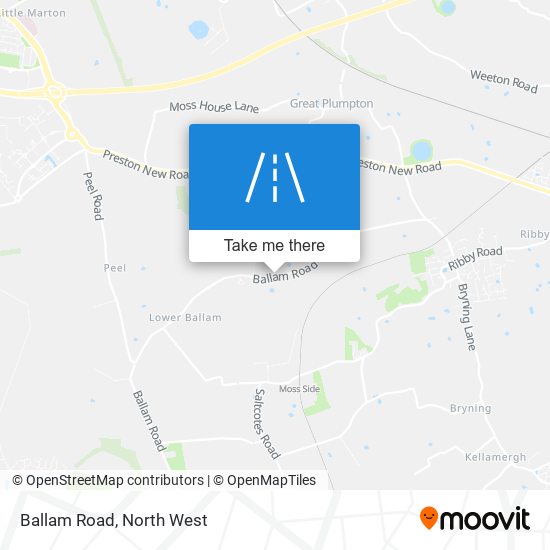 Ballam Road map