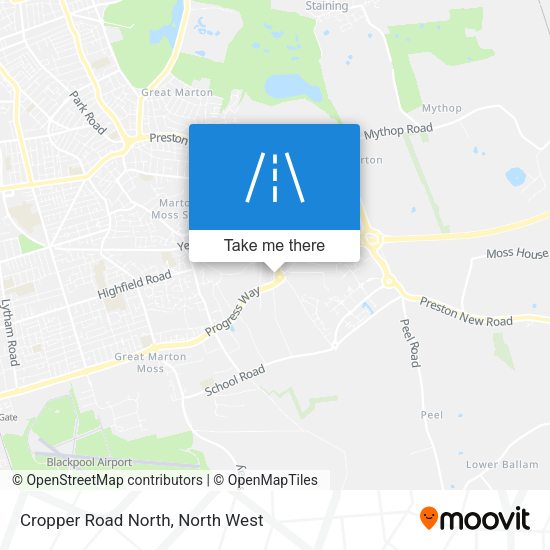 Cropper Road North map
