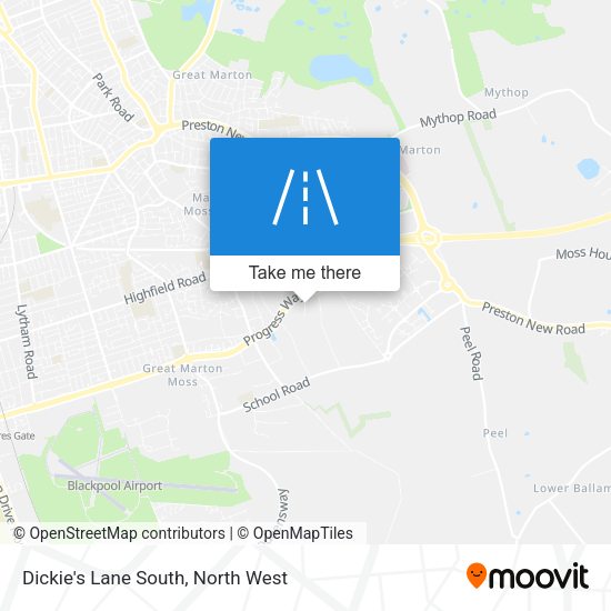 Dickie's Lane South map