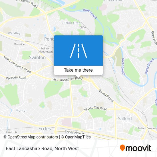 East Lancashire Road map