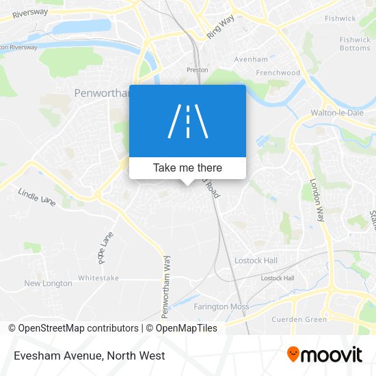 Evesham Avenue map