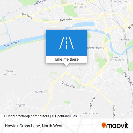 Howick Cross Lane map