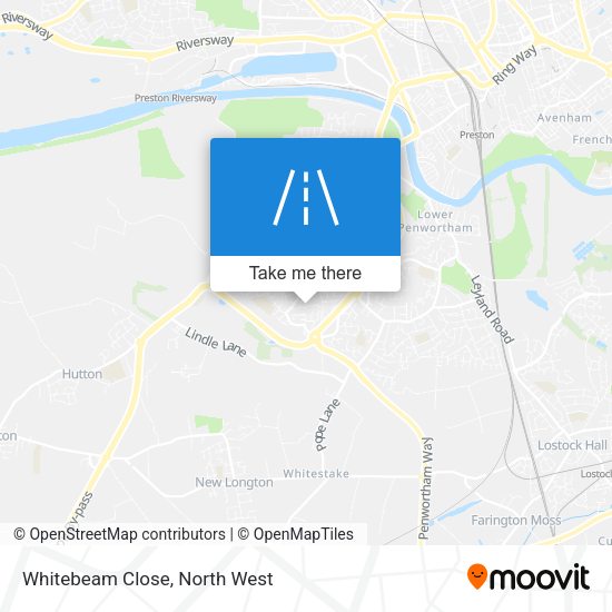 Whitebeam Close map