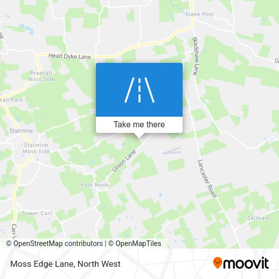 Moss Edge Lane map