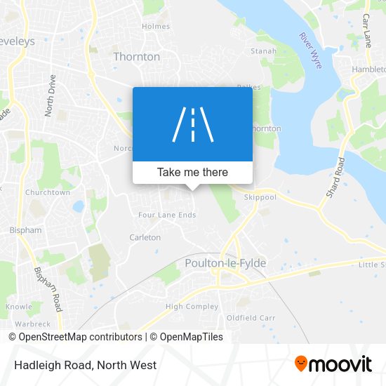 Hadleigh Road map