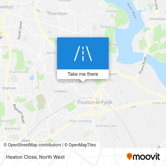 Heaton Close map