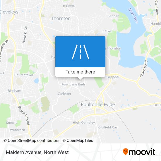 Maldern Avenue map