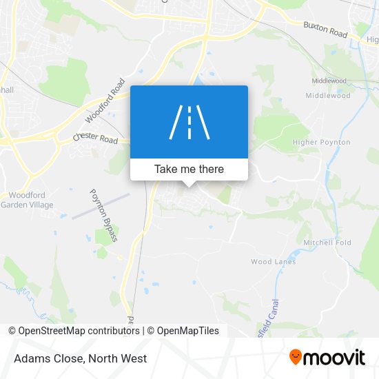 Adams Close map