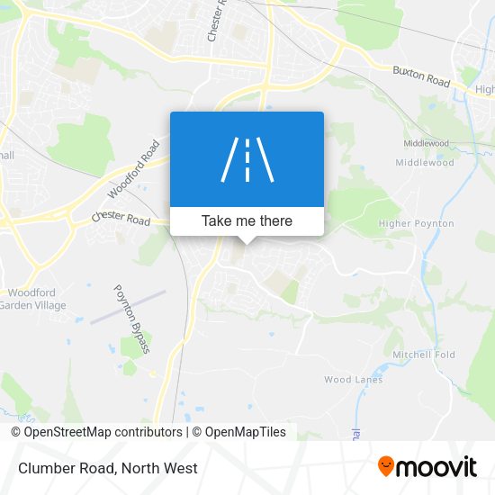 Clumber Road map
