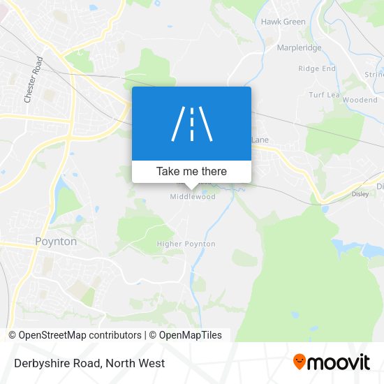 Derbyshire Road map